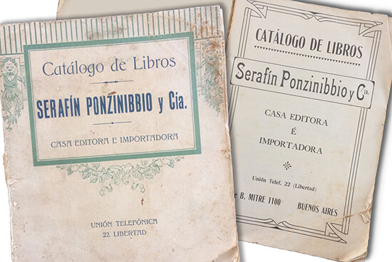 Catálogo de libros del año 1915.